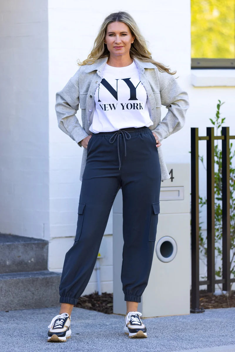 Charlo By Augustine | Charlie Cargo Pant - Charcoal