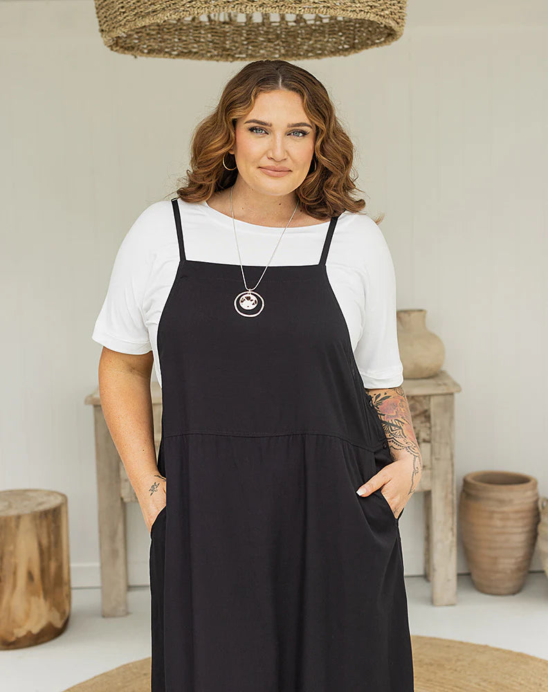 Apron Dress Black Freez