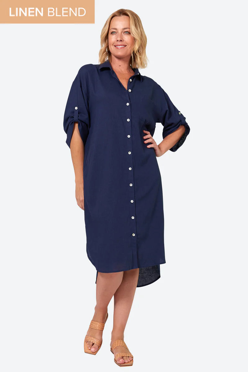 Eb & Ive - Verve Shirt Dress | Sapphire
