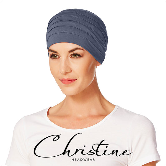 Christine Headwear Yoga Turban - Steel Blue