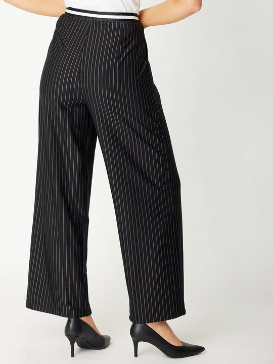 Cordelia St | Contrast Pant - Stripe (plus size)