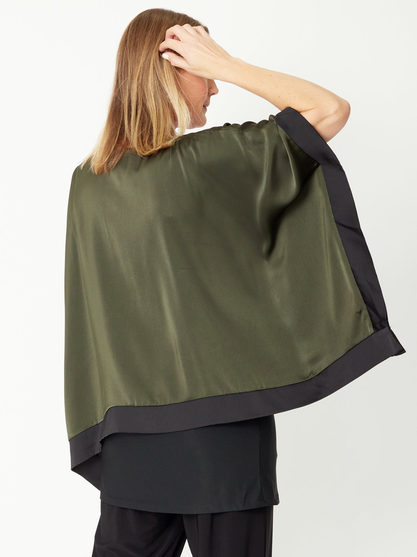 Cordelia St | Colour Blast Block Top - Khaki/Black