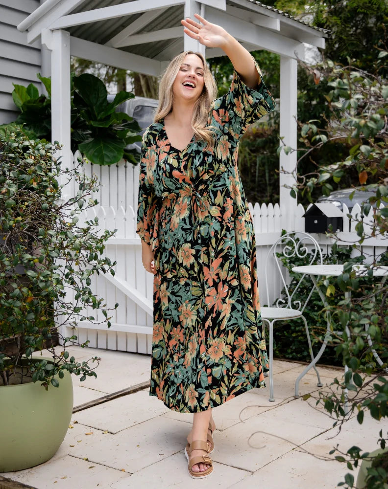 Bea Maddison ZOE MAXI DRESS | BOTANIC FLORAL