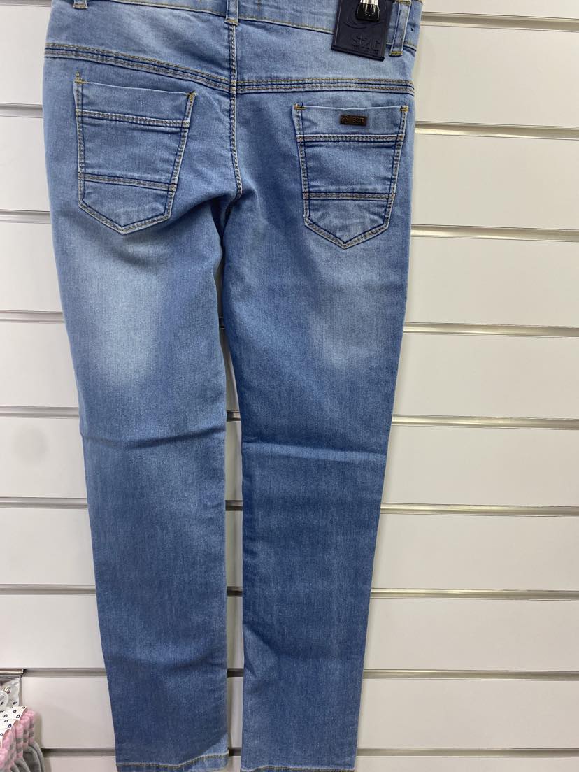 Kids Denim Straight Leg Jeans - Light Blue