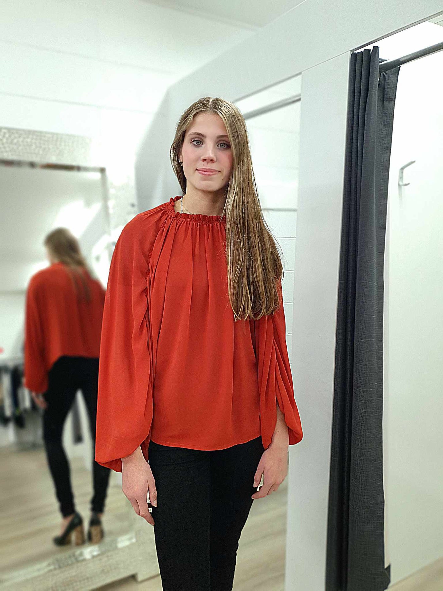 JACLYN M Reanna Blouse - Rust