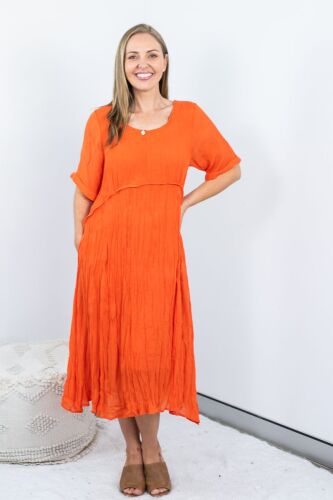 Willow Tree | Pannel Dress - Orangeu