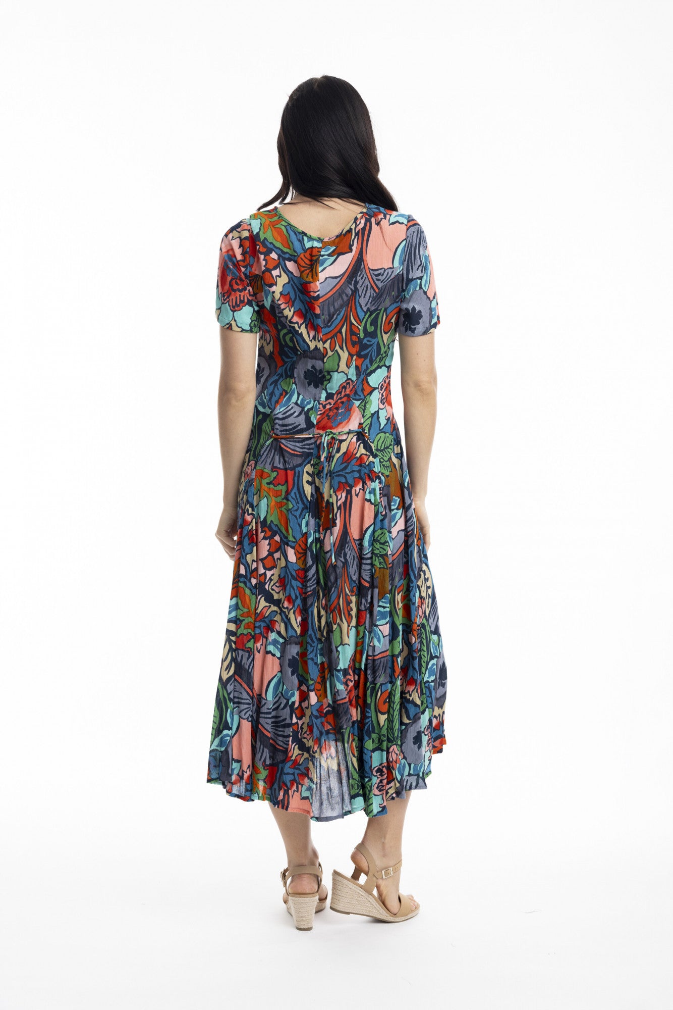 Orientique | Cape Verde Short Sleeve Godet Dresss