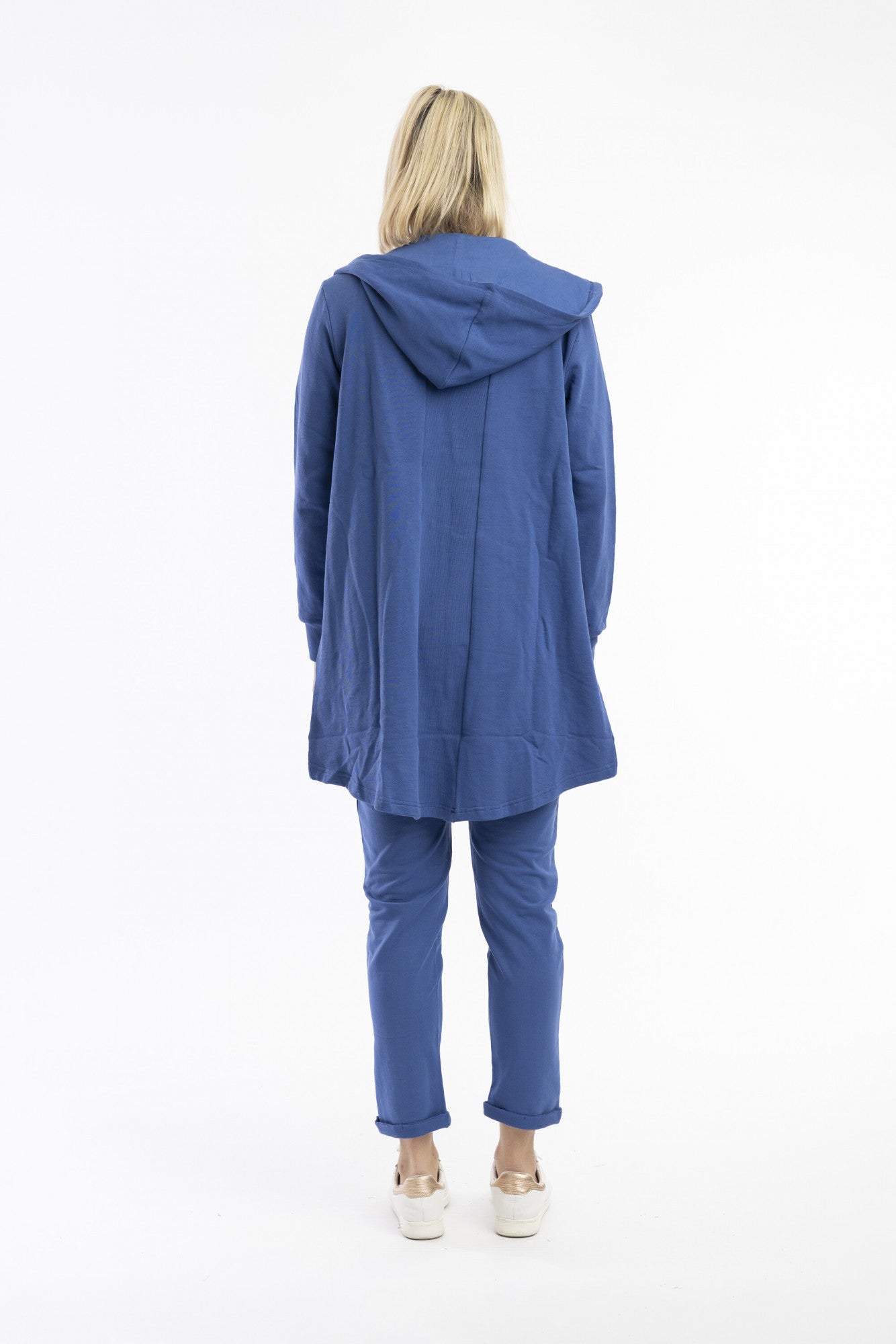 Orientique | Terry Knit Sweat Shirt Hooded Long - Blue