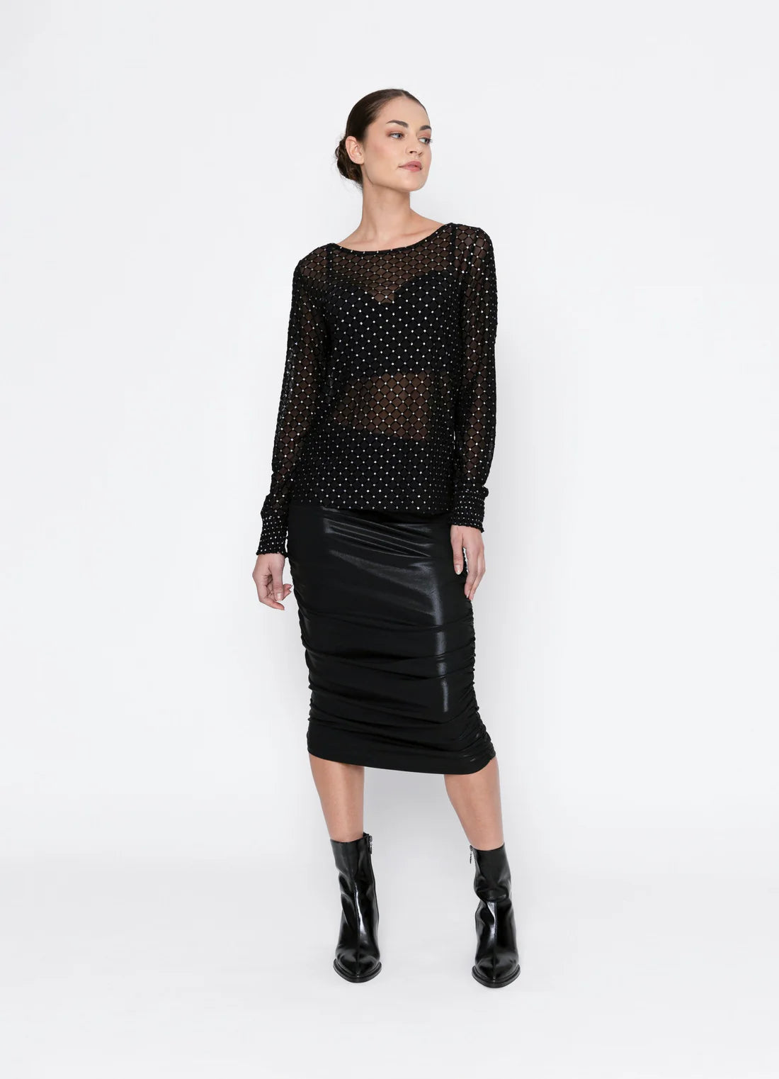 TWO by TWO | Essentials Solari Top - Silver Diamond