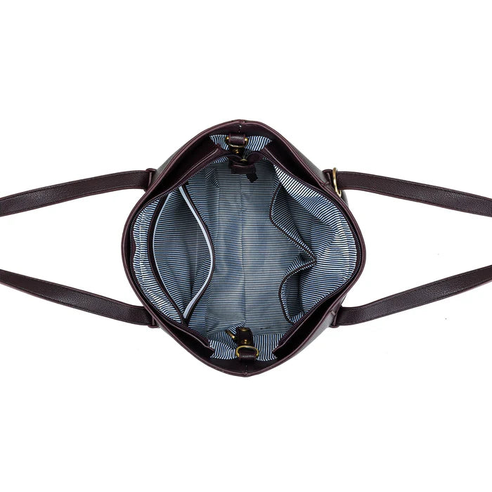 Black Caviar | Antoinette Aubergine 3 Piece Handbag Set