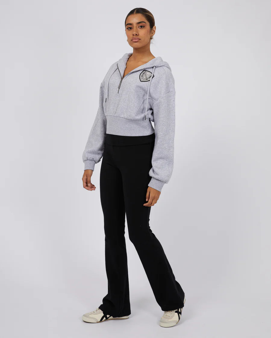 Silent Theory | Harvard 1/4 Zip Hoodie - Grey Marle