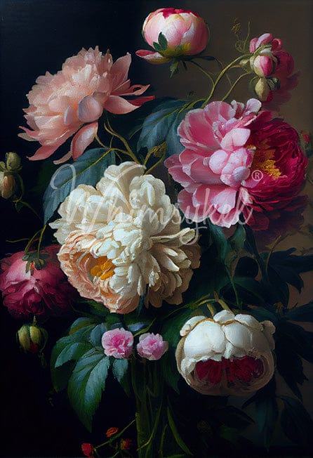 Baroque Peonies | 18 lb Decoupage Tissue Paper