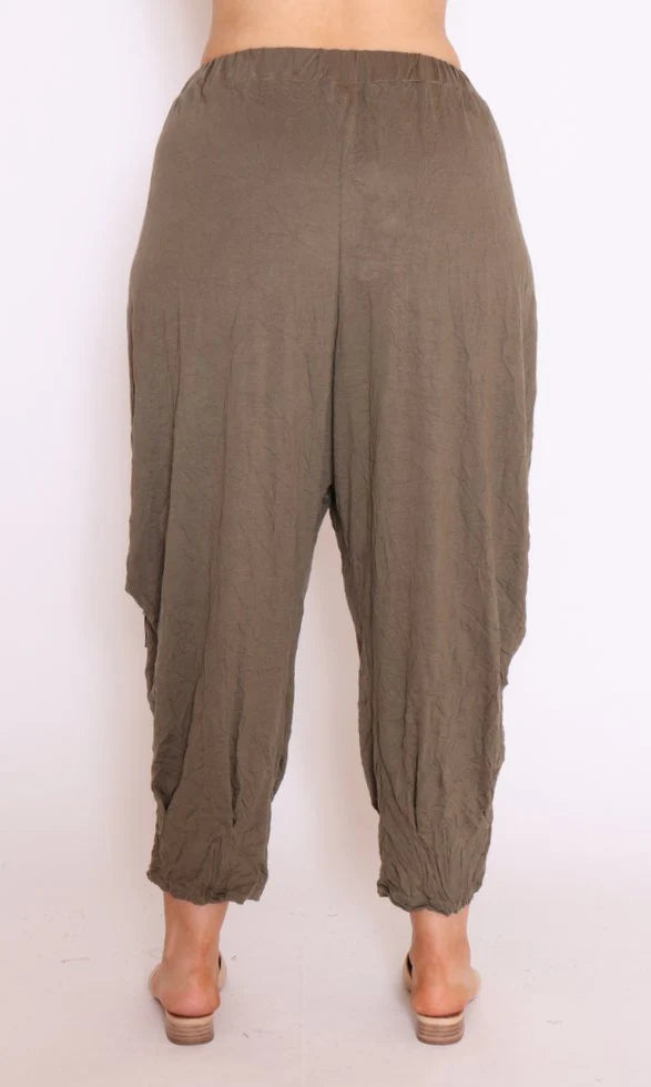 Cotton Village | Khaki Side Tie Pant