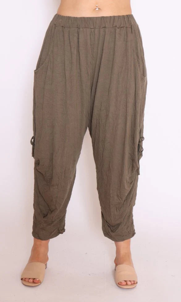 Cotton Village | Khaki Side Tie Pant