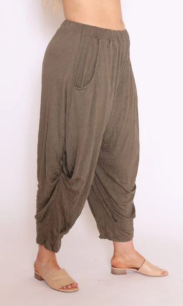 Cotton Village | Khaki Side Tie Pant