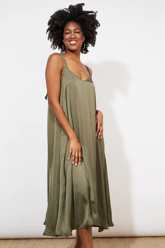 Haven - Barbados Tank Maxi Dress | Khaki