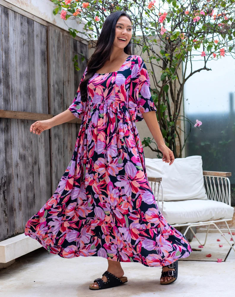 Bee Maddison | Kalani Dress - Lilac Floral