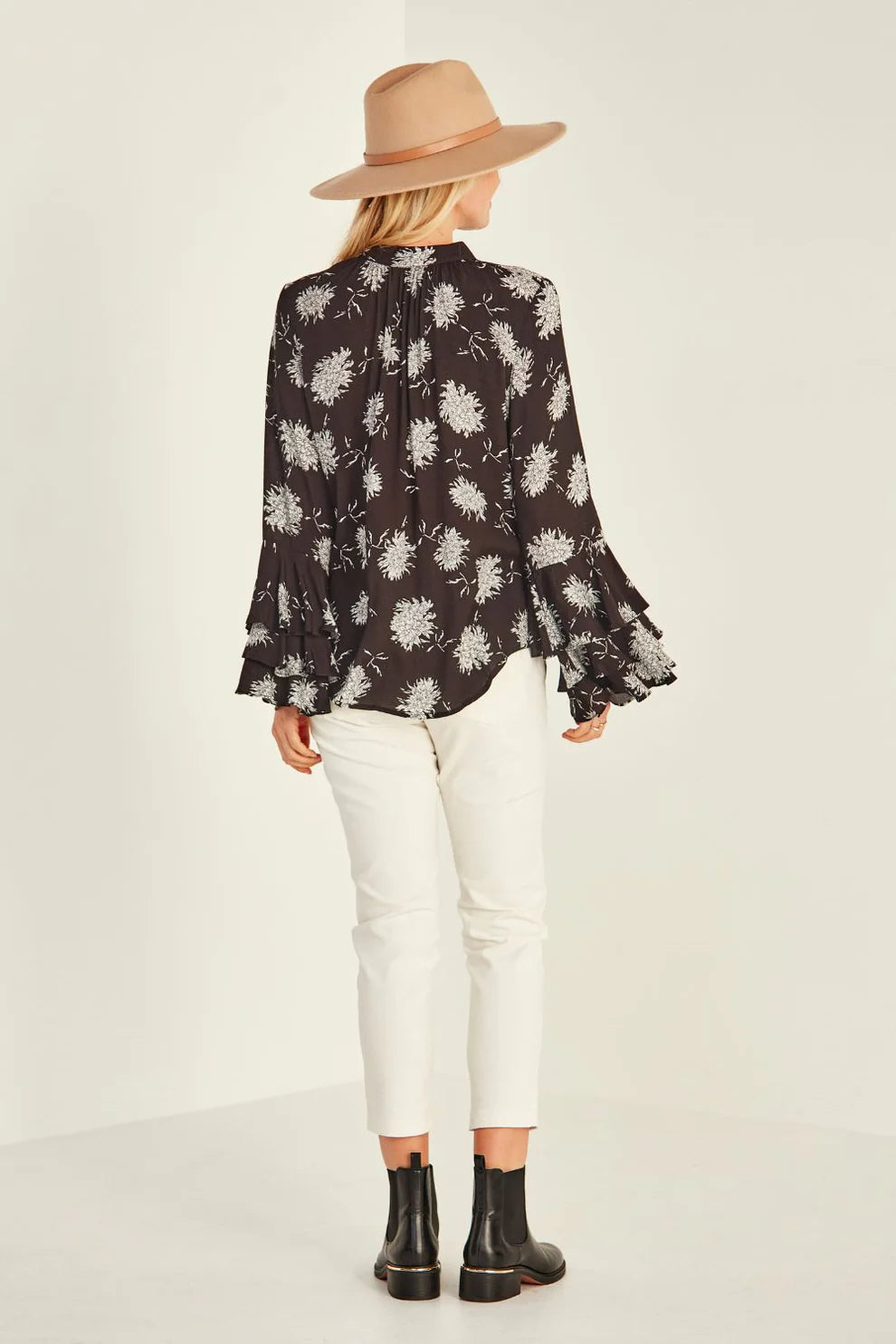 Lemon Tree | Sam Blouse - Black Print