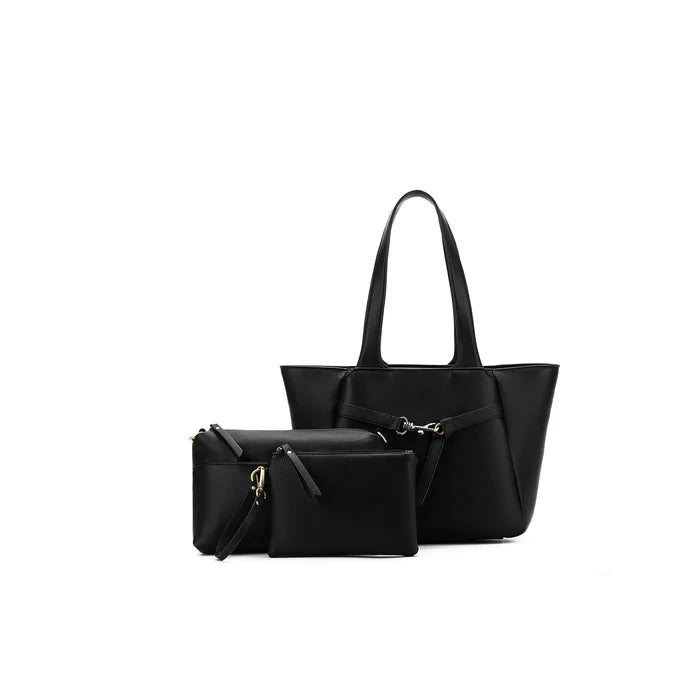 Black Caviar | Emanuela Black 3 Piece Handbag Set