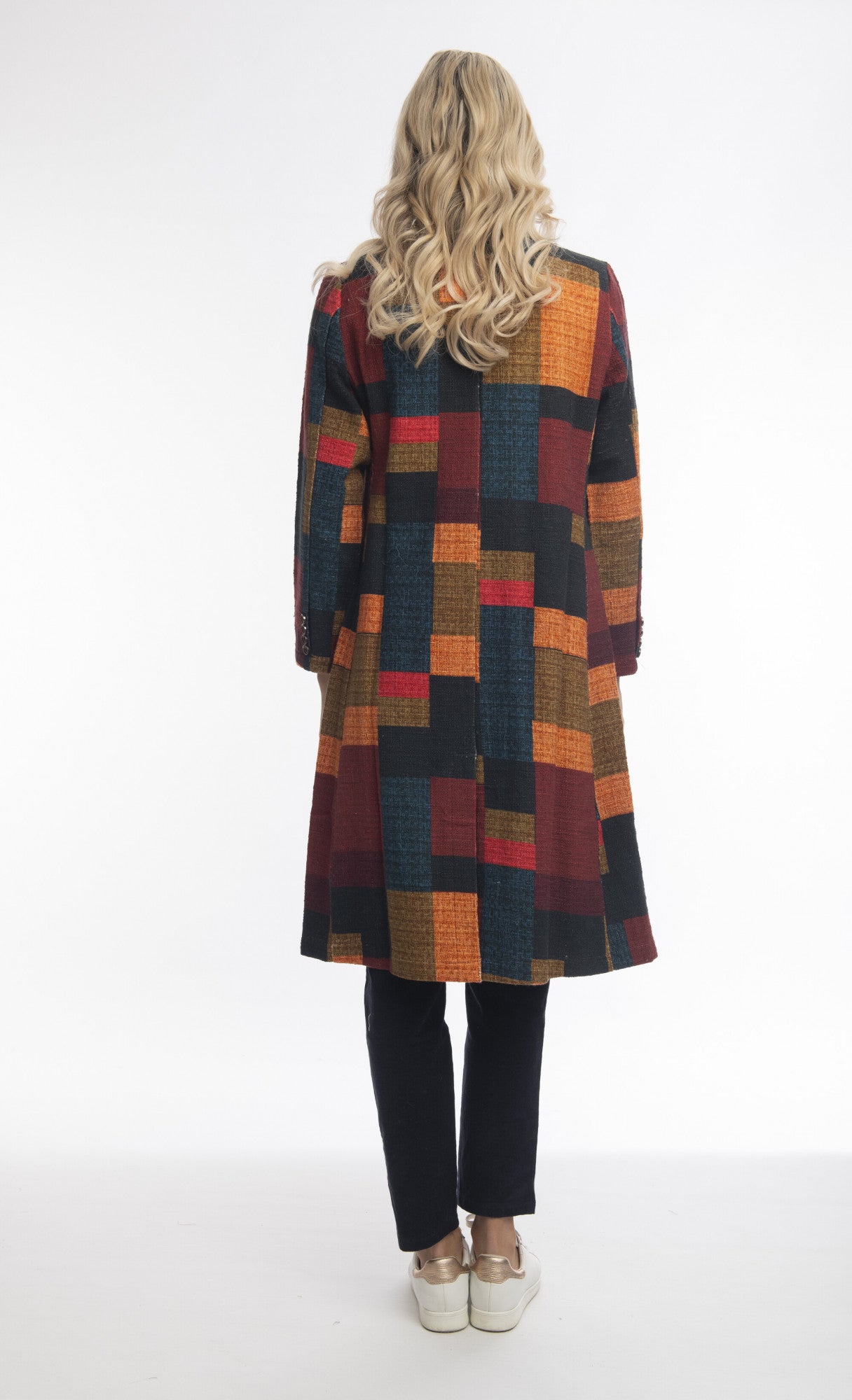 Orientique - Tartan Long Coat | Wine