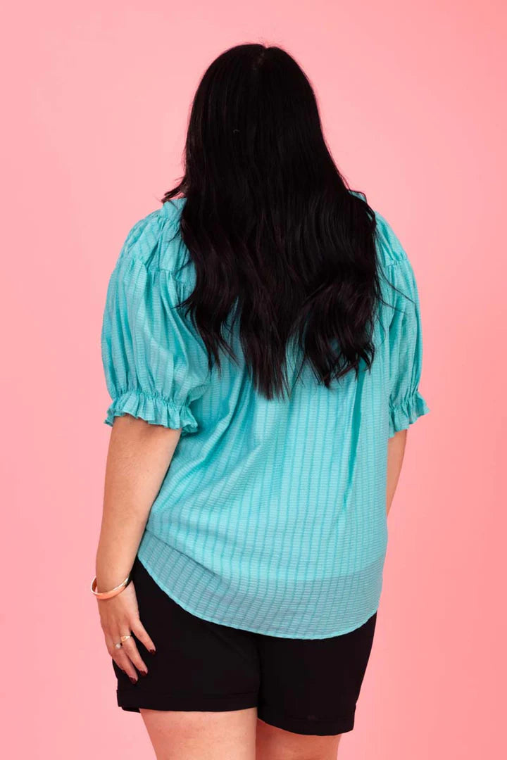 Charlo | Abby Top Aqua