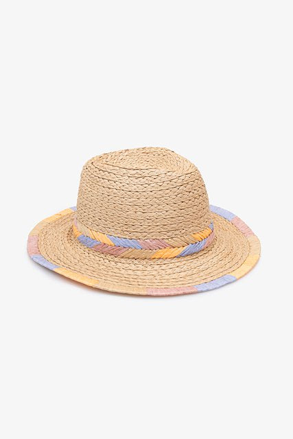 Antler - Woven Fedora | Lilac & Apricot Trim