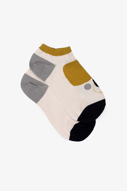 Antler - Abstract Ankle Sock | Chartreuse