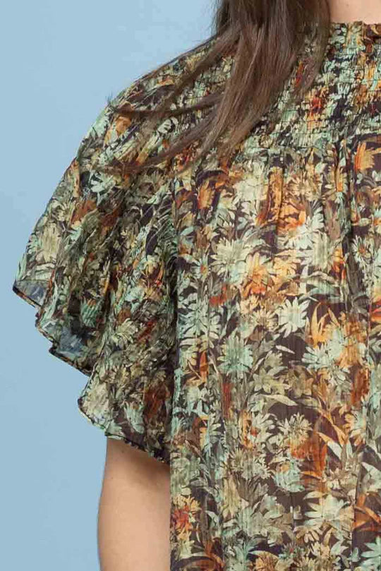 Amaya | Clemmie Top Green Floral