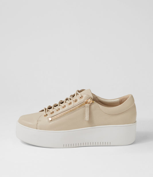 Django & Juliette - Wolfie Leather Sneaker | Almond White
