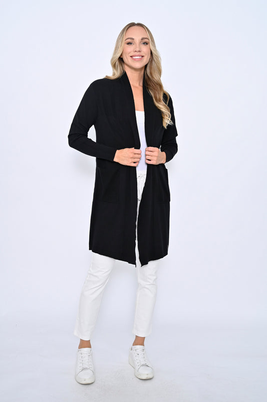 Cali & Co | Long Cardigan - Black