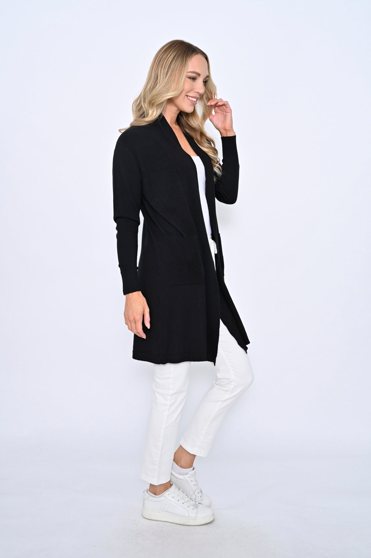 Cali & Co | Long Cardigan - Black