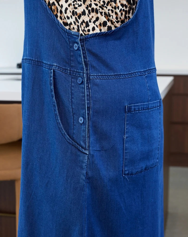Apron Dress Blue denim Freez