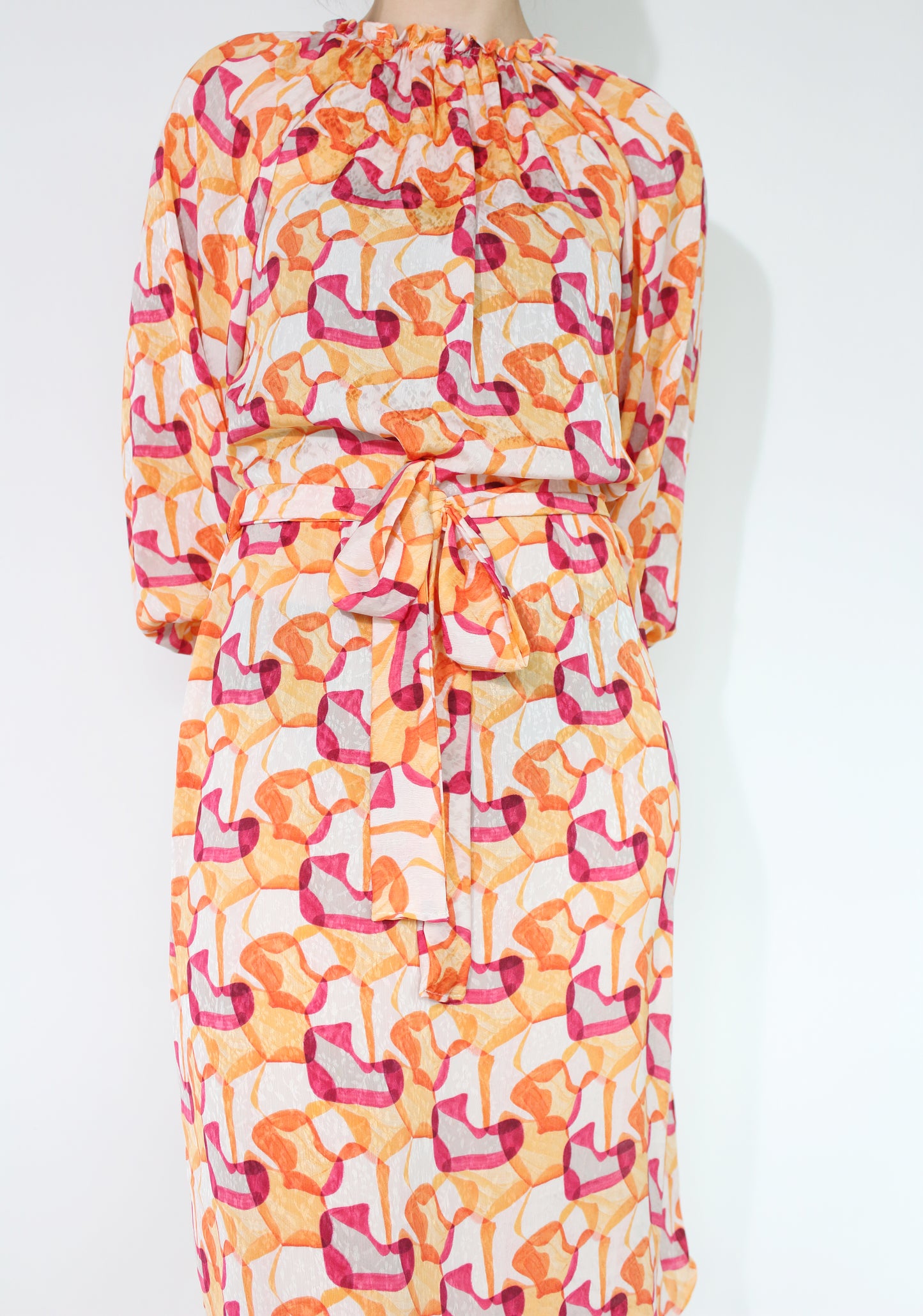 JACLYN M Kelly Dress - Cream/Multi