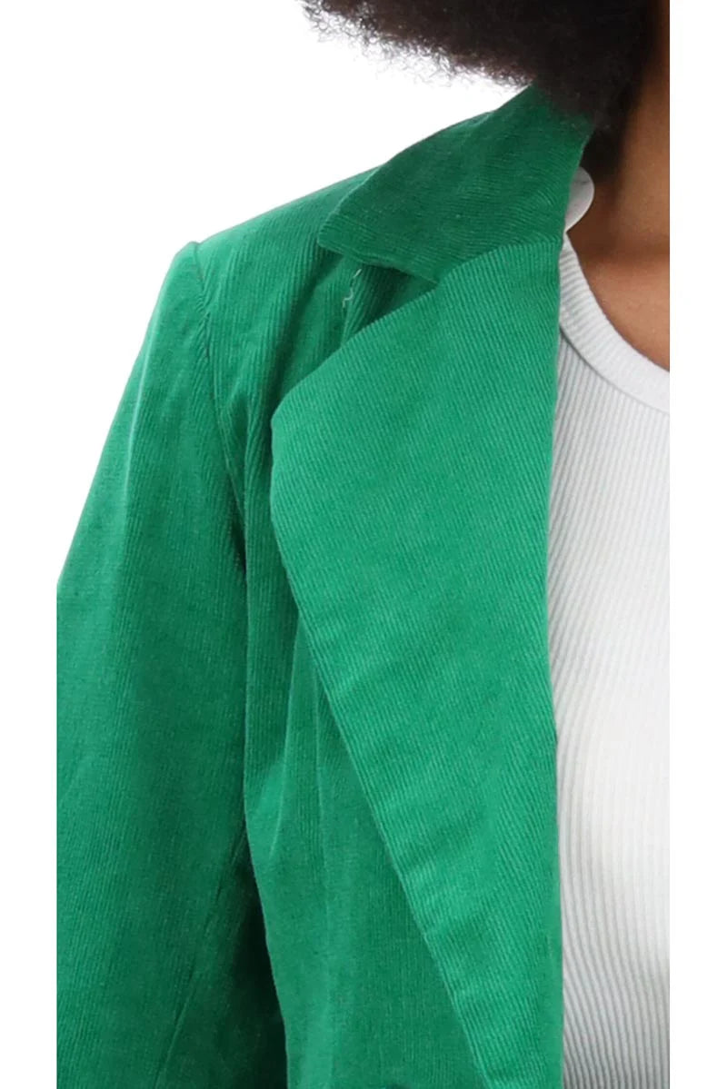 Charlo | Juliana Cord Cotton Blazer Green
