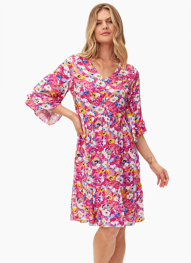 Lemon Tree - Malaya Dress | Pink Pattern