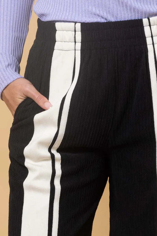Charlo |Nikisha Cord Pant Black Cream