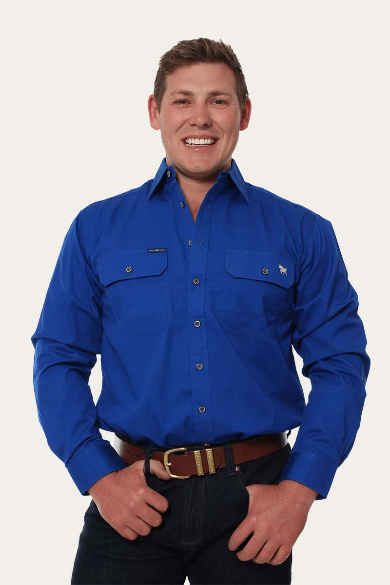Ringers Western King River Work Shirt Full Buttom - Royal Blue