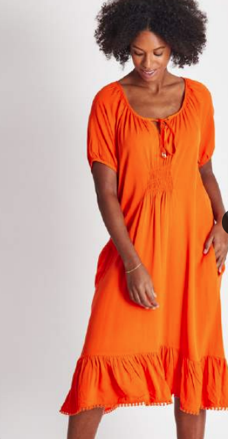 Luna Sky - Lucy Core Dress | Orange