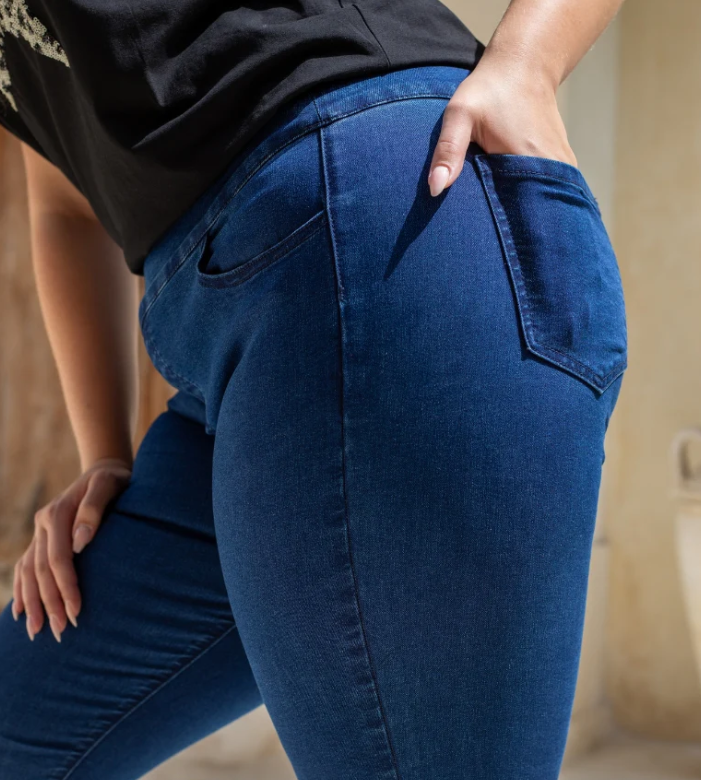Bee Maddison | Slip on Jean - Dark Denim