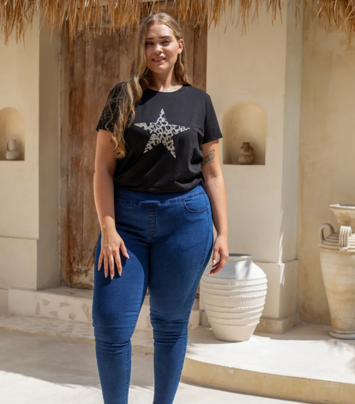 Bee Maddison | Slip on Jean - Dark Denim