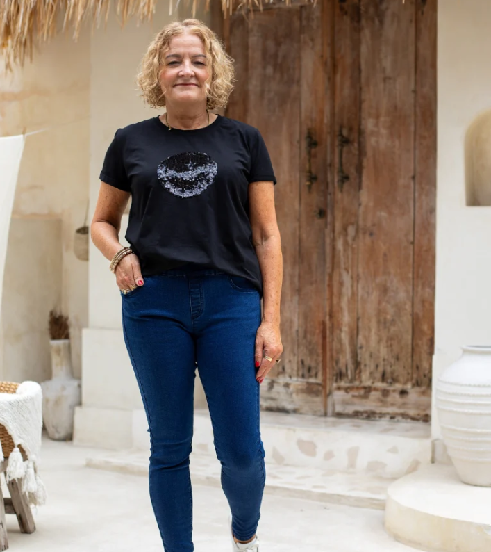 Bee Maddison | Slip on Jean - Dark Denim