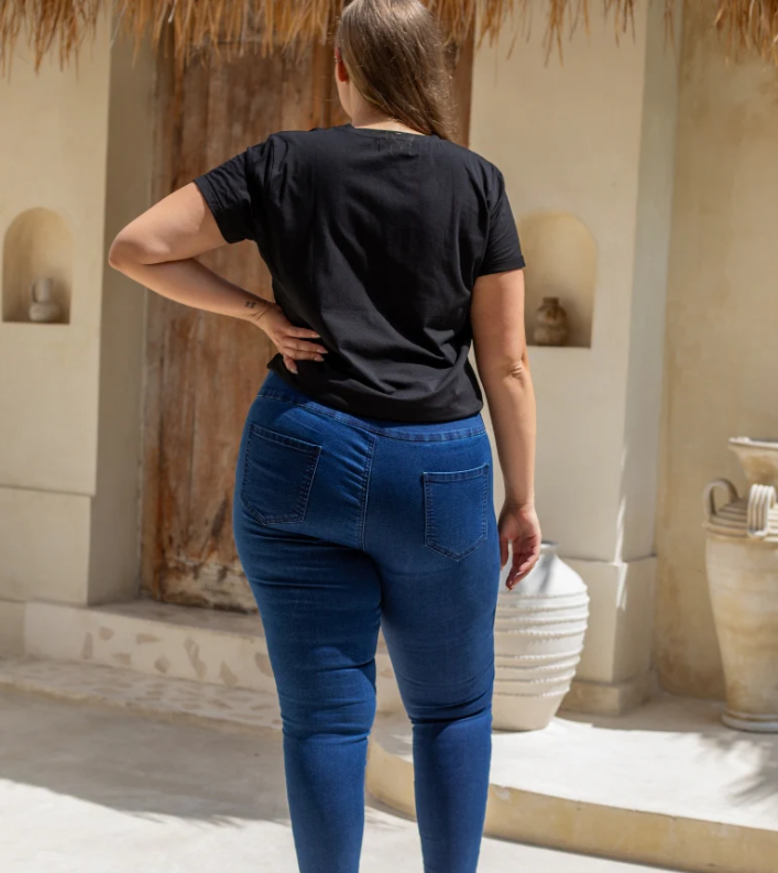 Bee Maddison | Slip on Jean - Dark Denim
