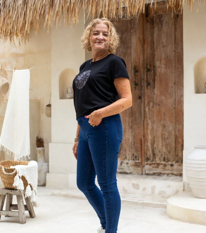 Bee Maddison | Slip on Jean - Dark Denim