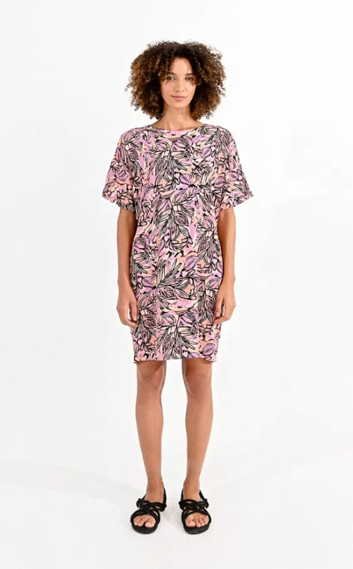 Molly Bracken | Printed Straight Dress - Pink Jeanne