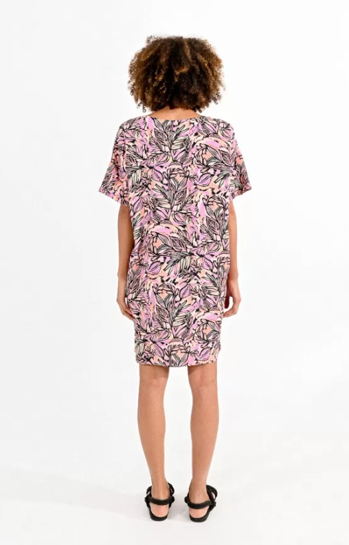 Molly Bracken | Printed Straight Dress - Pink Jeanne