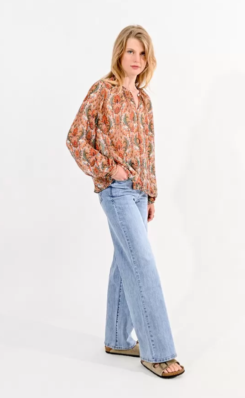 Molly Bracken |Printed blouse - Camel Rani