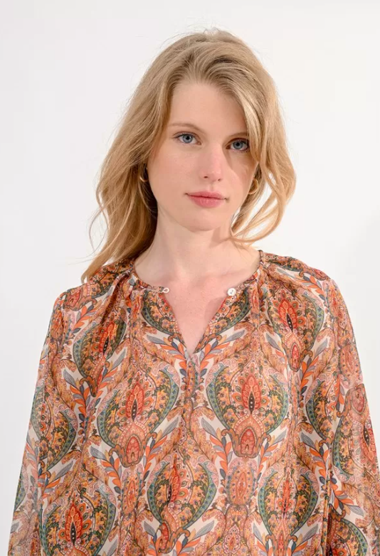 Molly Bracken |Printed blouse - Camel Rani