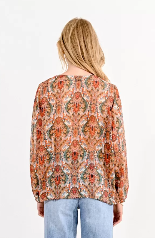 Molly Bracken |Printed blouse - Camel Rani