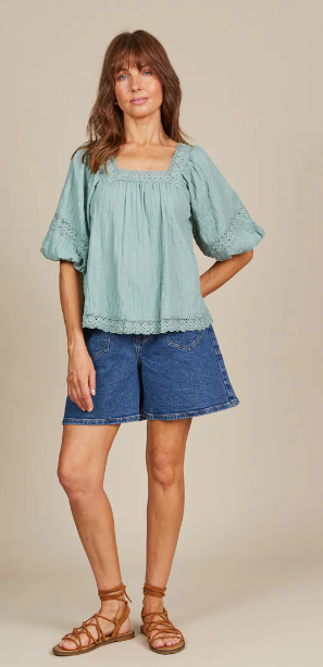 Isle of Mine | Fleur Top - Seafoam