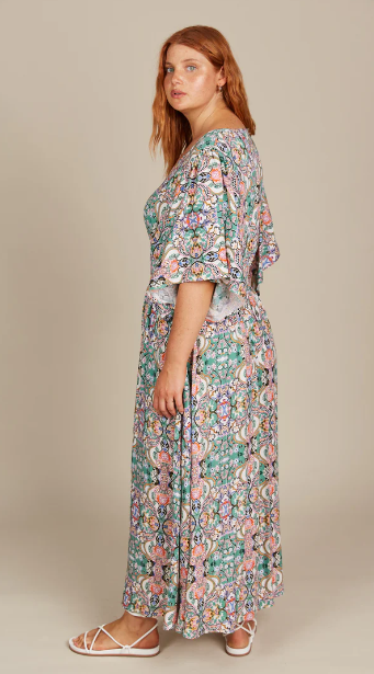 Isle of mine | Esme Button Dress - Lotus Fleuron